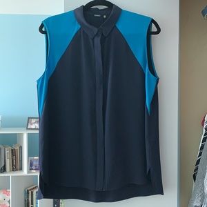 Tahari silk blouse well loved but not well worn